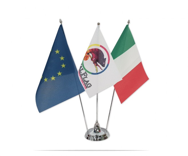 Basette da tavolo cromata a 3 posti Basetta da tavolo a 3